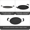 image:imageIMUSA USA IMU52015 Carbon Steel Oval Shaped ComalGriddle 17Inch BlackBakelite Handles