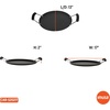 image:imageIMUSA USA IMU52015 Carbon Steel Oval Shaped ComalGriddle 17Inch BlackBakelite Handles