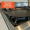 image:imageIMUSA USA IMU52015 Carbon Steel Oval Shaped ComalGriddle 17Inch BlackBakelite Handles