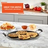 image:imageIMUSA USA IMU52015 Carbon Steel Oval Shaped ComalGriddle 17Inch BlackBakelite Handles