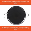 image:imageIMUSA USA IMU52015 Carbon Steel Oval Shaped ComalGriddle 17Inch BlackMetal Handles