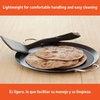 image:imageIMUSA USA IMU52015 Carbon Steel Oval Shaped ComalGriddle 17Inch BlackMetal Handles