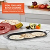 image:imageIMUSA USA IMU52015 Carbon Steel Oval Shaped ComalGriddle 17Inch BlackMetal Handles