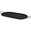 image:imageIMUSA USA IMU52015 Carbon Steel Oval Shaped ComalGriddle 17Inch BlackMetal Handles