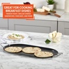 image:imageIMUSA USA IMU52015 Carbon Steel Oval Shaped ComalGriddle 17Inch BlackMetal Handles