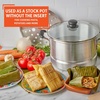 image:imageIMUSA USA MEXICANA410 Aluminum Steamer with Glass Lid 10Quart Silver 10Qt10Qt