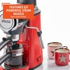 image:imageImusa 4 Cup Epic Electric EspressoCappuccino Maker Cafe Cubano Cortadito Colada Cafe con Leche BlackRed