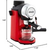 image:imageImusa 4 Cup Epic Electric EspressoCappuccino Maker Cafe Cubano Cortadito Colada Cafe con Leche BlackRed