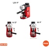 image:imageImusa 4 Cup Epic Electric EspressoCappuccino Maker Cafe Cubano Cortadito Colada Cafe con Leche BlackRed