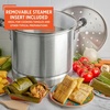 image:imageIMUSA USA Aluminum Steamer with Glass Lid 24Quart Silver24 quart