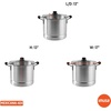 image:imageIMUSA USA Aluminum Steamer with Glass Lid 24Quart Silver24 quart