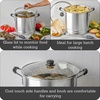 image:imageIMUSA USA Aluminum Steamer with Glass Lid 24Quart Silver24 quart
