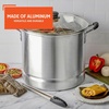 image:imageIMUSA USA Aluminum Steamer with Glass Lid 24Quart Silver24 quart