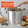 image:imageIMUSA USA Aluminum Steamer with Glass Lid 24Quart Silver24 quart