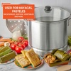 image:imageIMUSA USA Aluminum Steamer with Glass Lid 24Quart Silver24 quart
